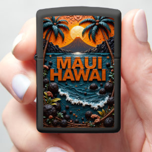 Maui Hawaii Surfboard Lava Zippo Lighter