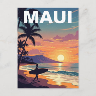 Maui Hawaii Travel Postcard