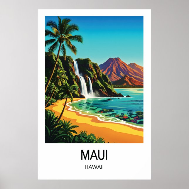 Maui, Hawaii Travel Poster (Front)