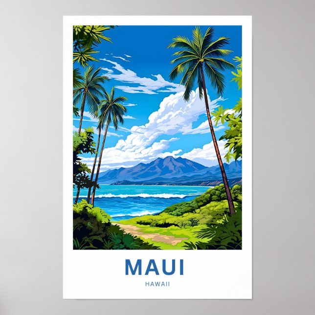 Maui Hawaii Travel Print (Front)