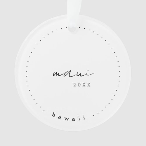 Maui Hawaii Travel United States Simple Ornament