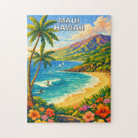 Maui Hawaii Tropical Coastline Vintage Travel