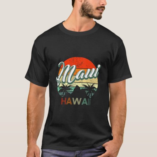 Maui Hawaii Tropical Paradise Retro Vintage T_Shirt
