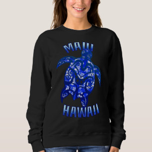 Maui Hawaii Vacation Tribal Turtle 1 Sweatshirt