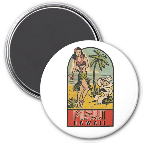 Maui  Hawaii  Vintage Travel   Magnet