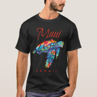 Maui Hawaii Watercolor Sea Turtle T-Shirt