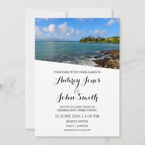 Maui Hawaii Wedding Invitation | Zazzle