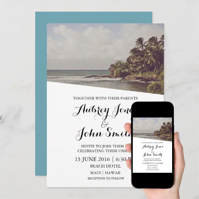 Maui Hawaii Wedding Invitation | Zazzle