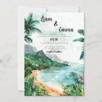 Maui Hawaii Wedding Invitation destination wedding