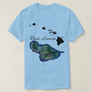Maui Hawaii With Hawaiian Islands T-Shirt