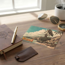 Maui Hawaiian island vintage travel post card
