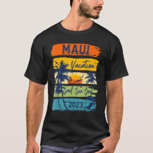 Maui Hawaiian Vacation 2023 Matching Family Group  T-Shirt