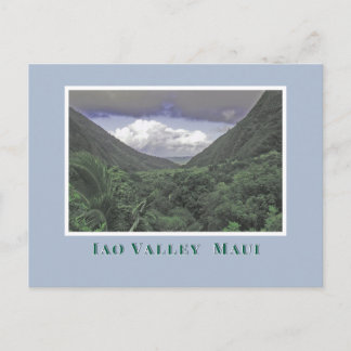 Maui, Iao Valley/ dramatic sky, lush green valley Postcard
