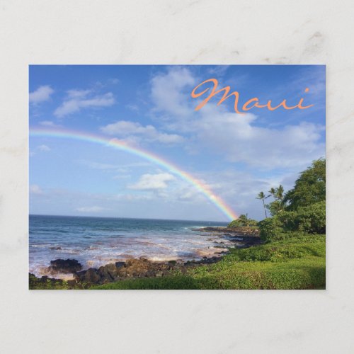 Maui Island Rainbow Postcard