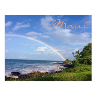 Maui Island Rainbow Postcard