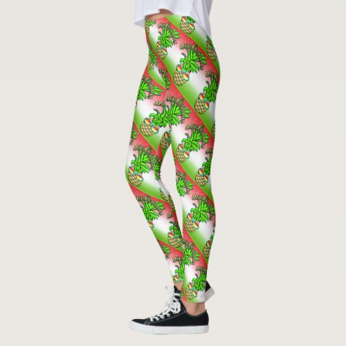 Maui Kalikimaka Pun Hawaiian Christmas Pineapple Leggings