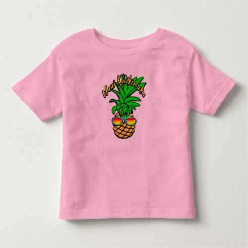 Maui Kalikimaka Pun Hawaiian Christmas Pineapple Toddler T_shirt