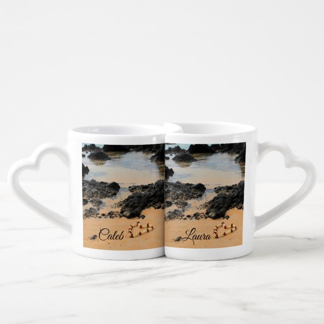Maui Lei on Secret Beach Lovers Mugs (Front Nesting)
