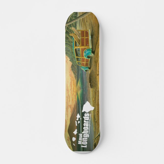Maui Longboards Woody Longboard Skateboard Deck (Front)