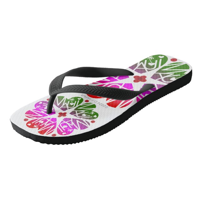 Maui Lover's Heart Flip Flops (Angled)