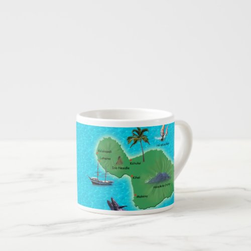 Maui Map Espresso Cup