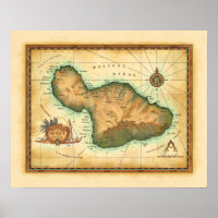 Maui Map of the Hawaiian Islands