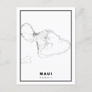 Maui Map Postcard