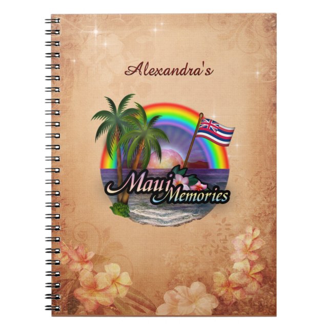 Maui Memories (customizable) Notebook (Front)