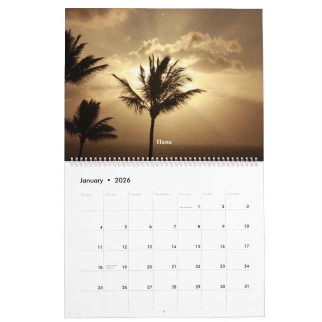 Maui Nature Calendar (Jan 2026)