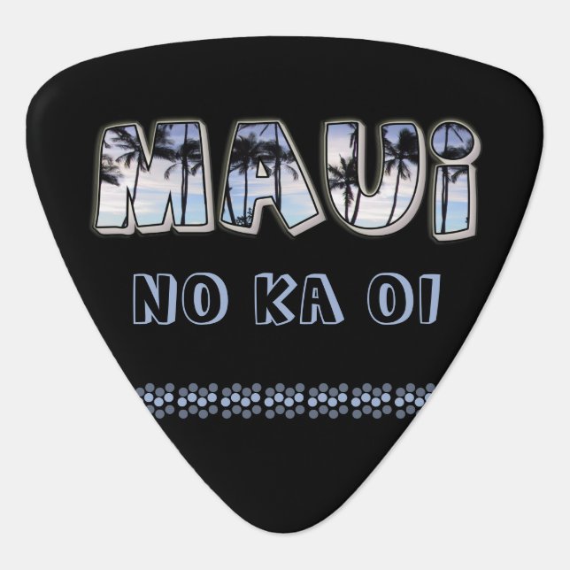 Maui no ka oi guitar pick (Front)