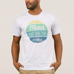 Maui No Ka Oi Vintage Typography T-Shirt