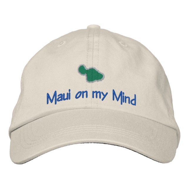 MAUI  on my mind Embroidered Baseball Cap (Front)
