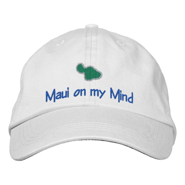 MAUI  on my mind Embroidered Baseball Cap (Front)