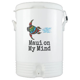 Maui on My Mind Sea Turtle Beverage Cooler