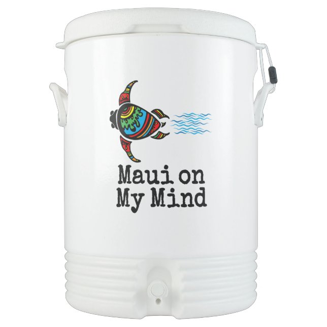 Maui on My Mind Sea Turtle Beverage Cooler (Front)
