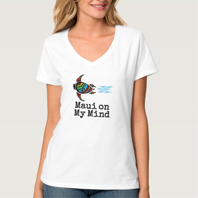 Maui on My Mind Turtle T-Shirt (Front)