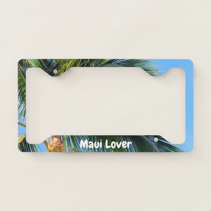 Maui Palm Trees License Plate Frame Zazzle