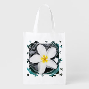 Maui Plumeria Grocery Bag