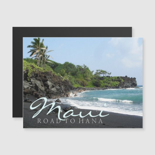 Maui Road to Hana black sand beach (Front/Back)