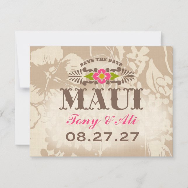 MAUI Save The Date Linen (Front)