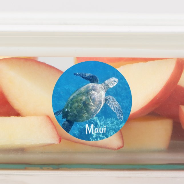Maui Sea Turtle  Labels (Affixed)