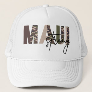 Maui Strong Brown Army Pattern Trucker Hat