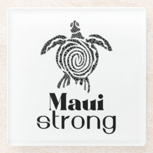 maui strong glass coaster
