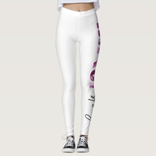 Maui Strong Pink Army Pattern White Tiled  Leggings