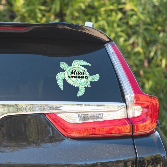 Maui Strong Sea turtle Sticker (Car Side)
