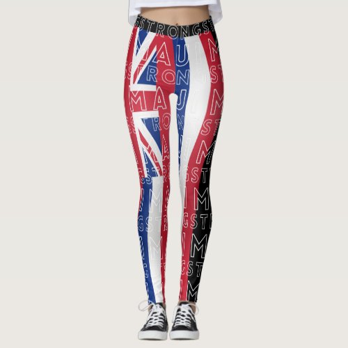 Maui Strong White Tiled  Leggings