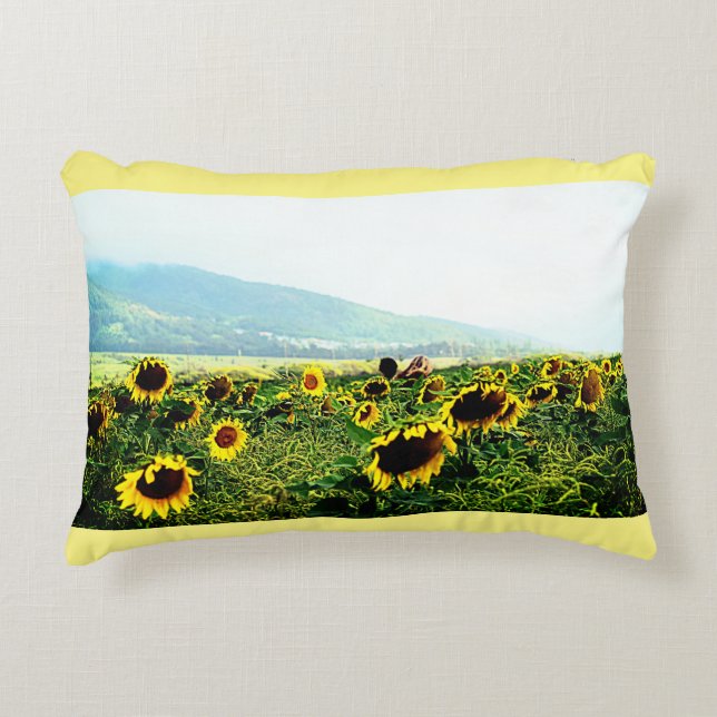 Maui Sunflowers Accent Pillow (Front)
