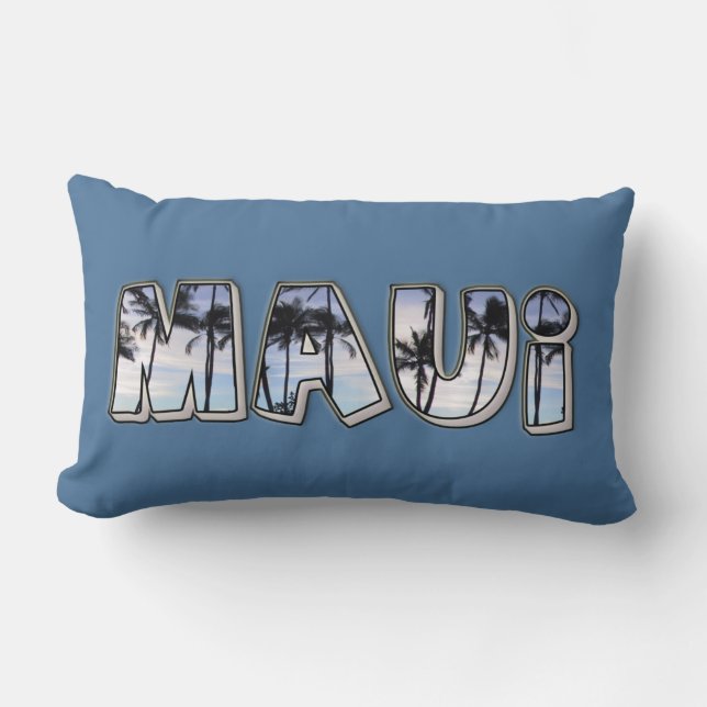 Maui Sunset (2-sided) Lumbar Pillow (Front)