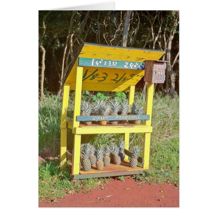 Maui Sweet Pineapple Stand Greeting Cards