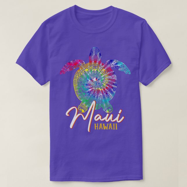 Maui Tie Dye Sea Turtle Hawaii Matching Family Vac T-Shirt (Design Front)